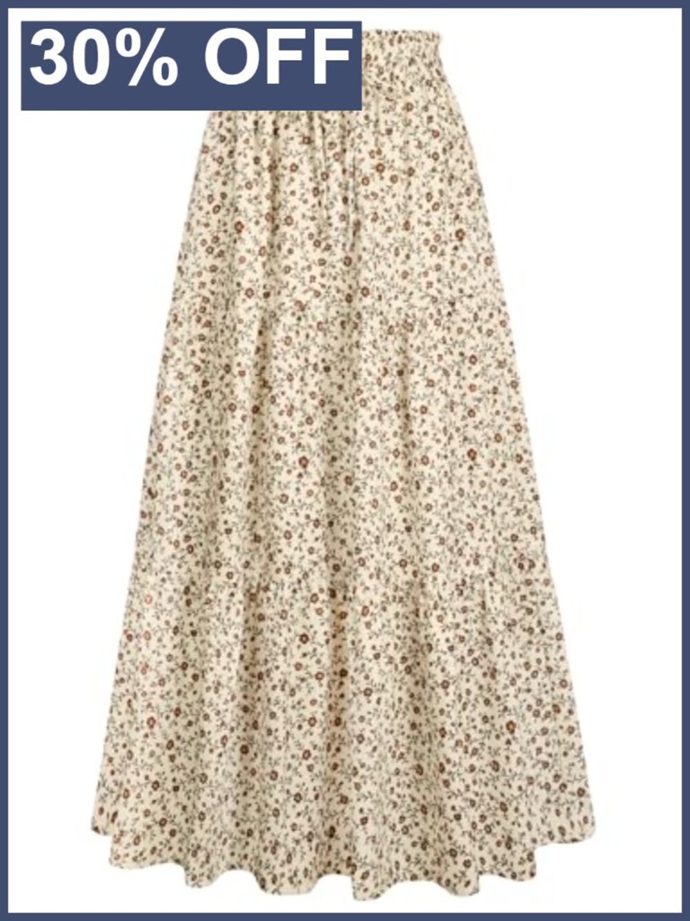 Women's Flowy Tiered Maxi Skirt with Pockets High Waist Ruffle A-Line